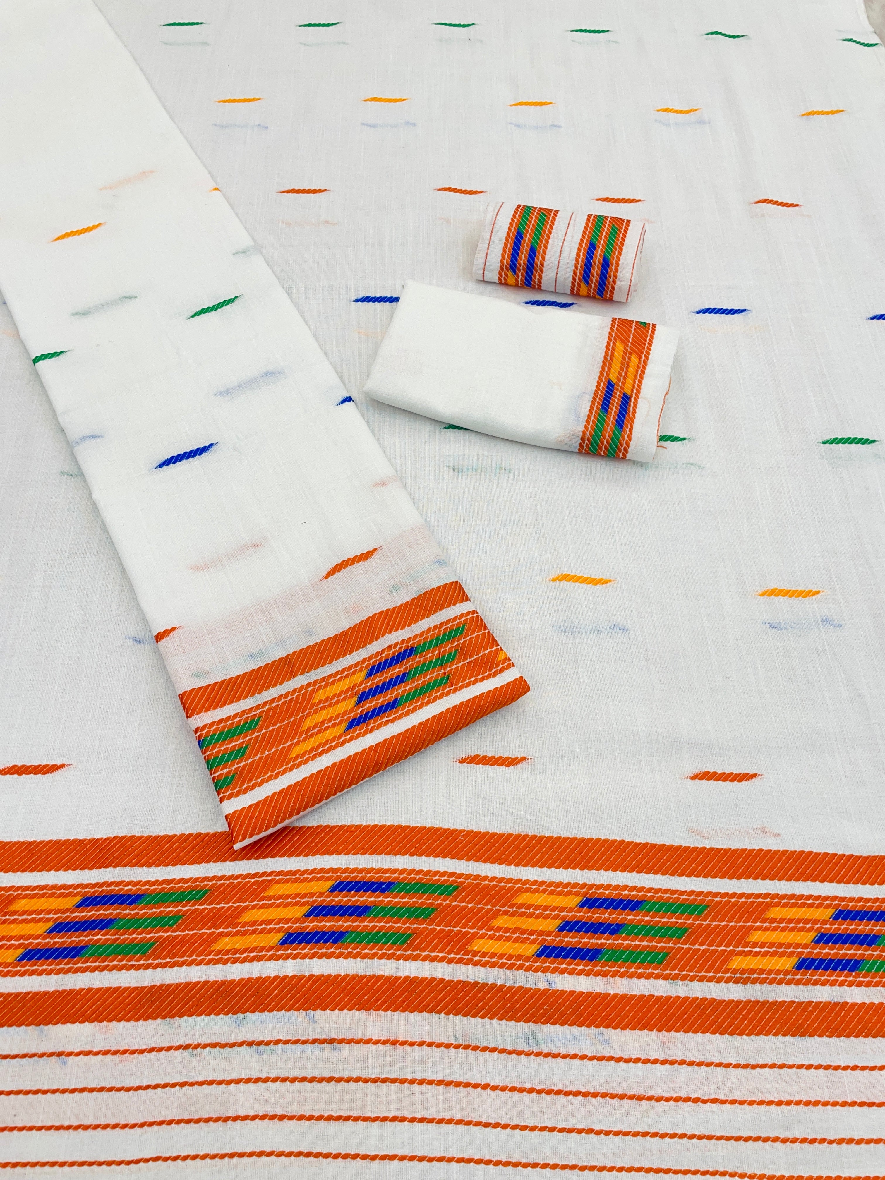 BUWA KESAPATT COTTON KESH BOSA JURA ASSAMESE MEKHELA CHADOR SET