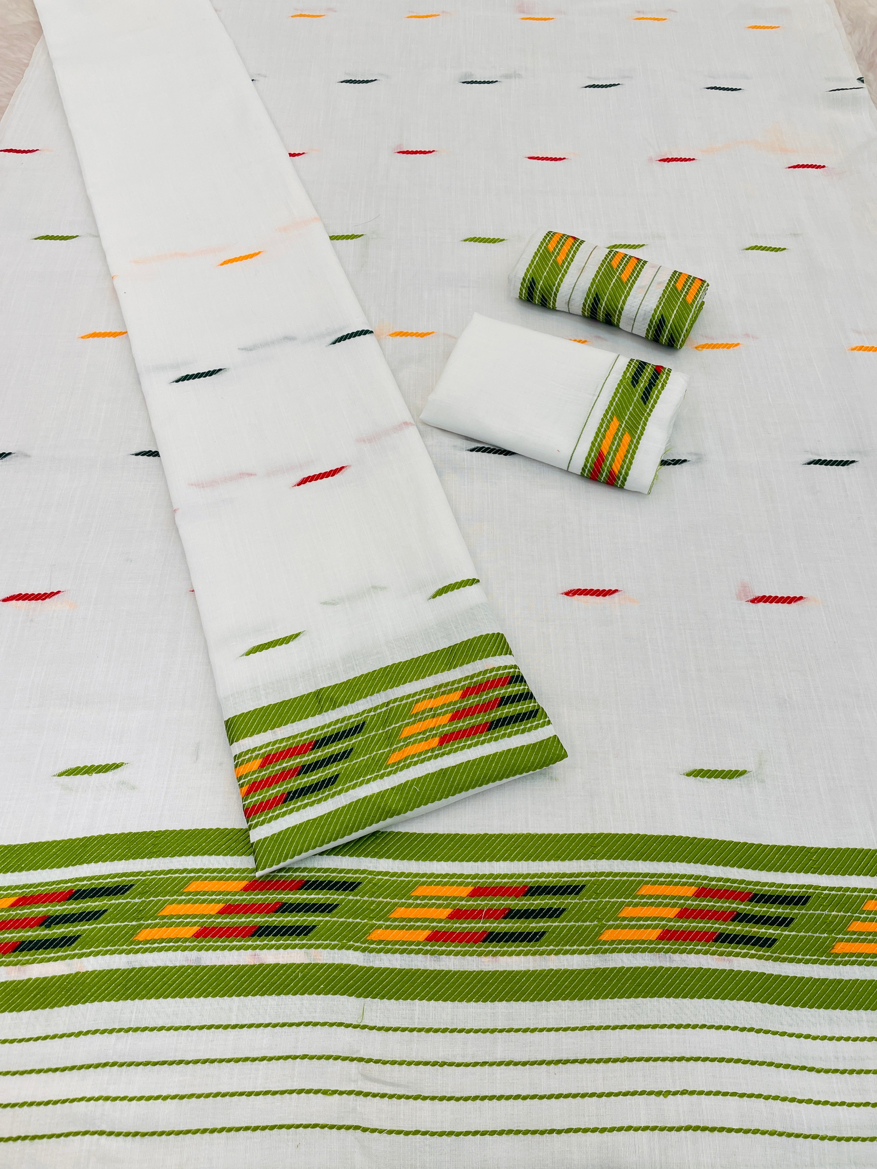 BUWA KESAPATT COTTON KESH BOSA JURA ASSAMESE MEKHELA CHADOR SET