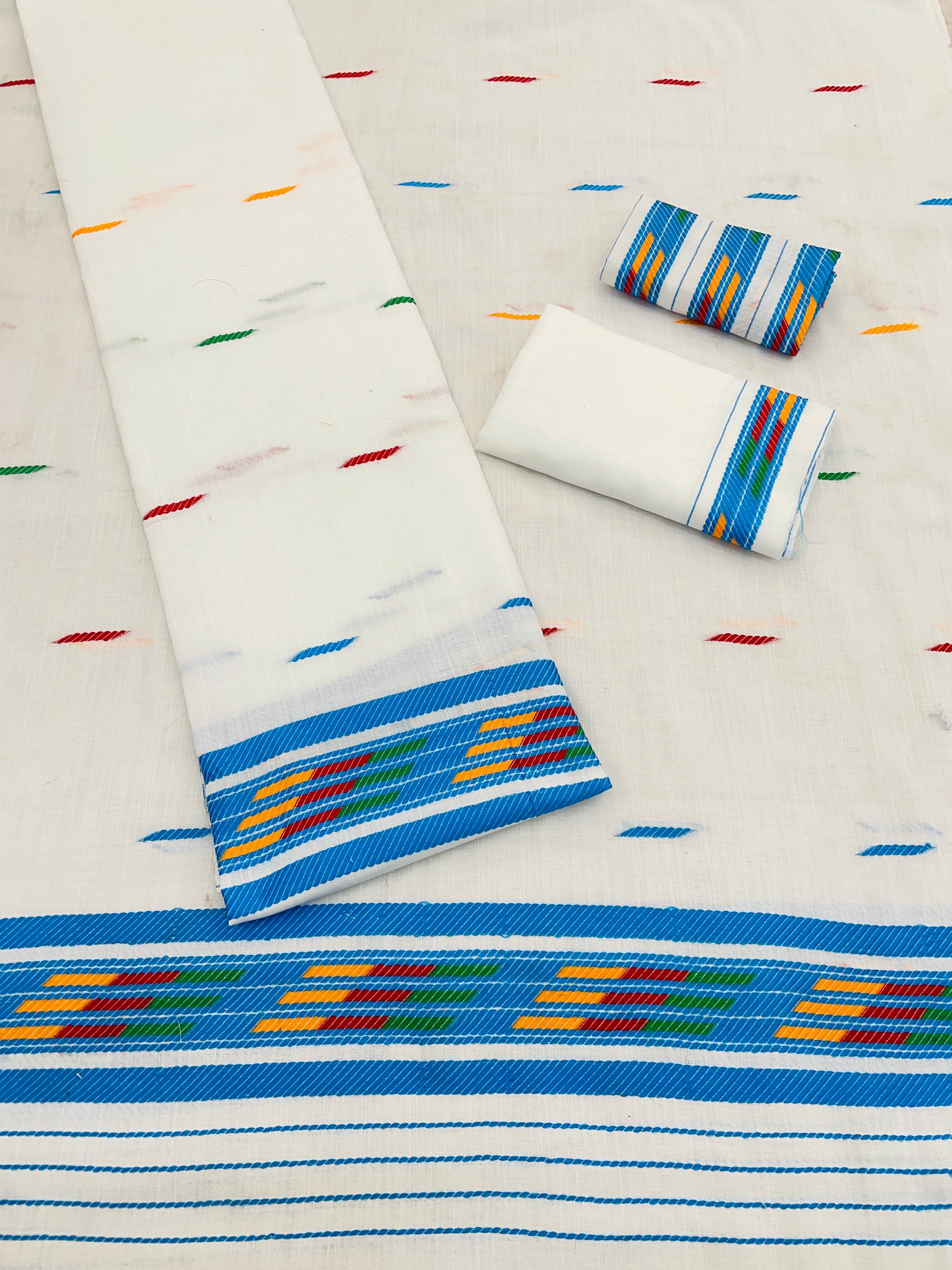 BUWA KESAPATT COTTON KESH BOSA JURA ASSAMESE MEKHELA CHADOR SET