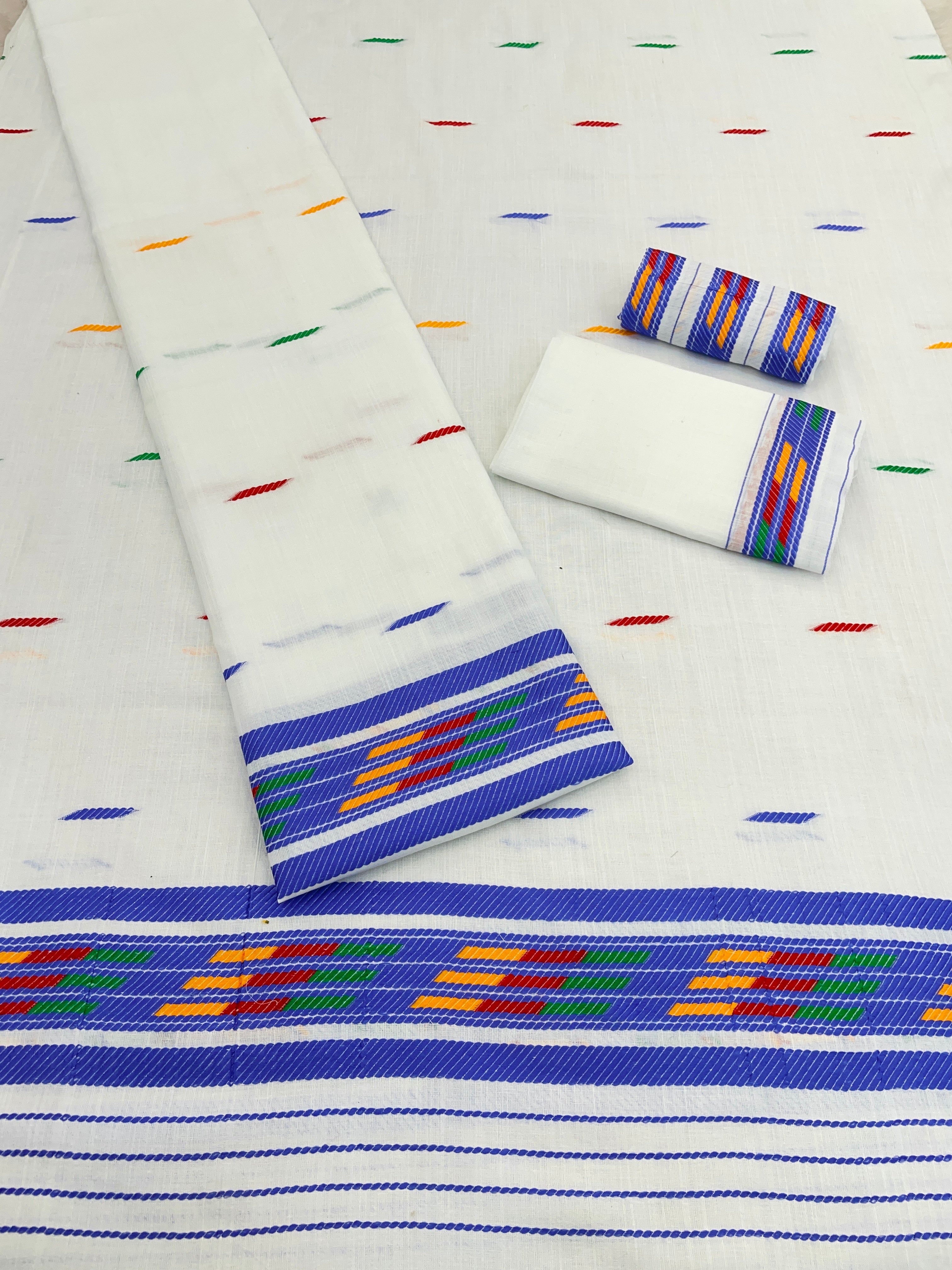 BUWA KESAPATT COTTON KESH BOSA JURA ASSAMESE MEKHELA CHADOR SET