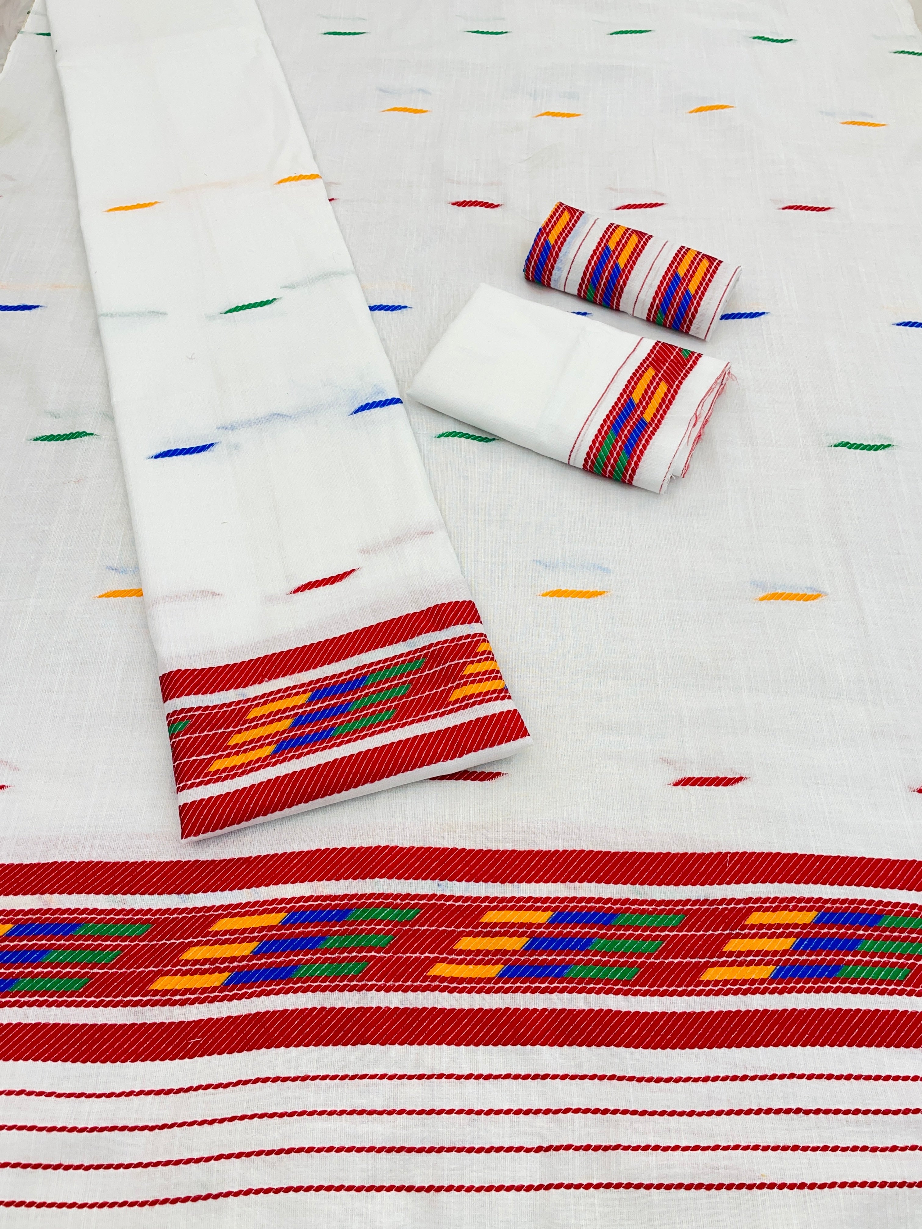 BUWA KESAPATT COTTON KESH BOSA JURA ASSAMESE MEKHELA CHADOR SET