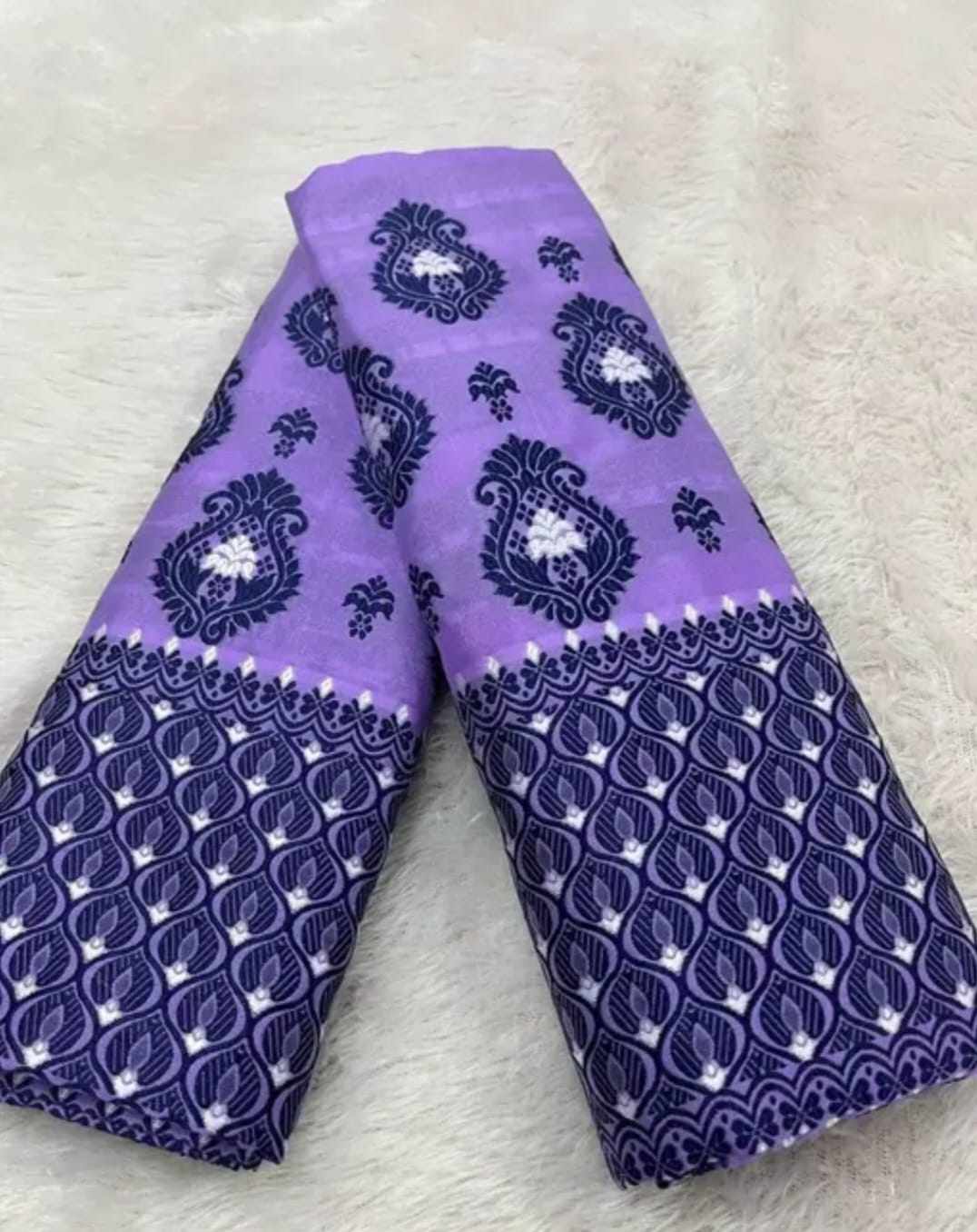 Mixpaat Assamese Poly Silk Mekhela Chador Set – Elegant Printed Traditional Wear