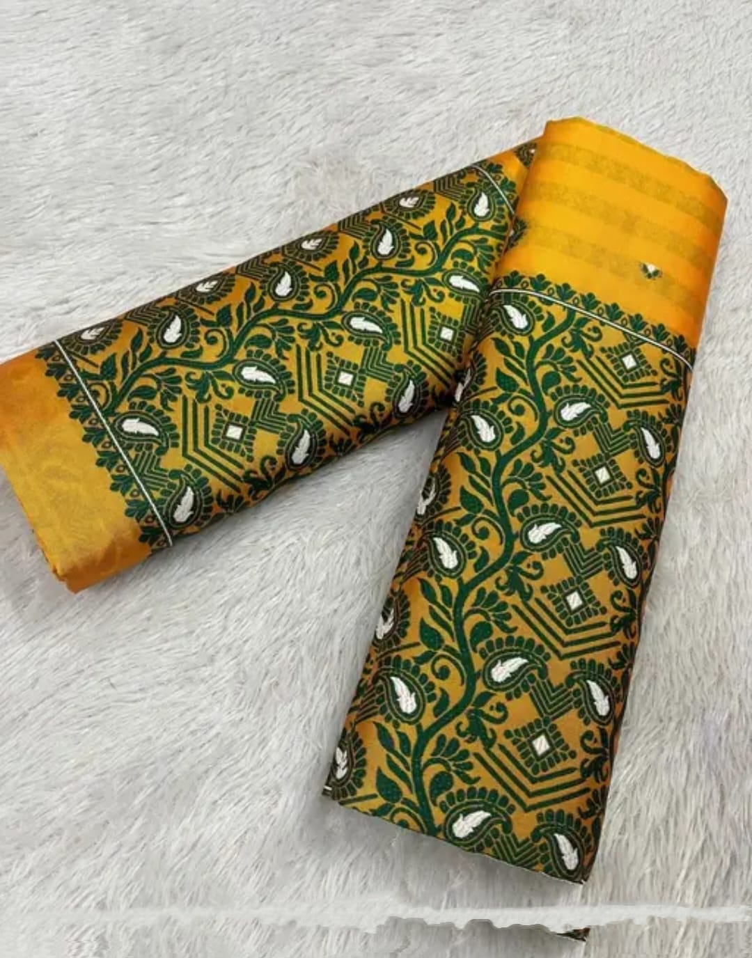 Trending Yellow Mixpaat Assamese Mekhela Chador Set – Art Silk with Woven Border