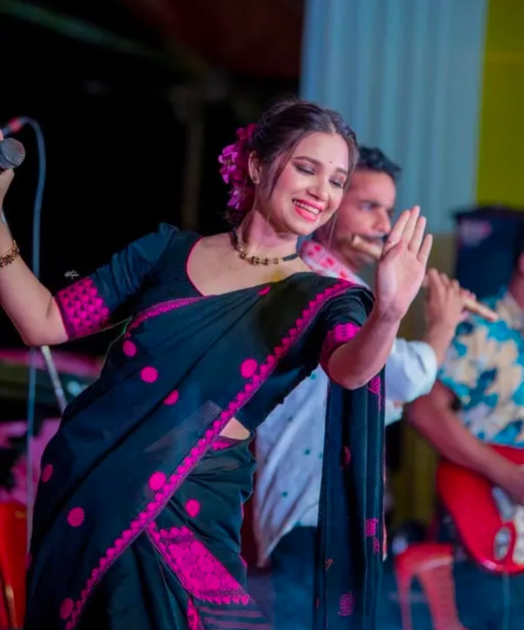 Assamese Mekhela Chador Set for Women – AC Cotton Embroidered with Blouse