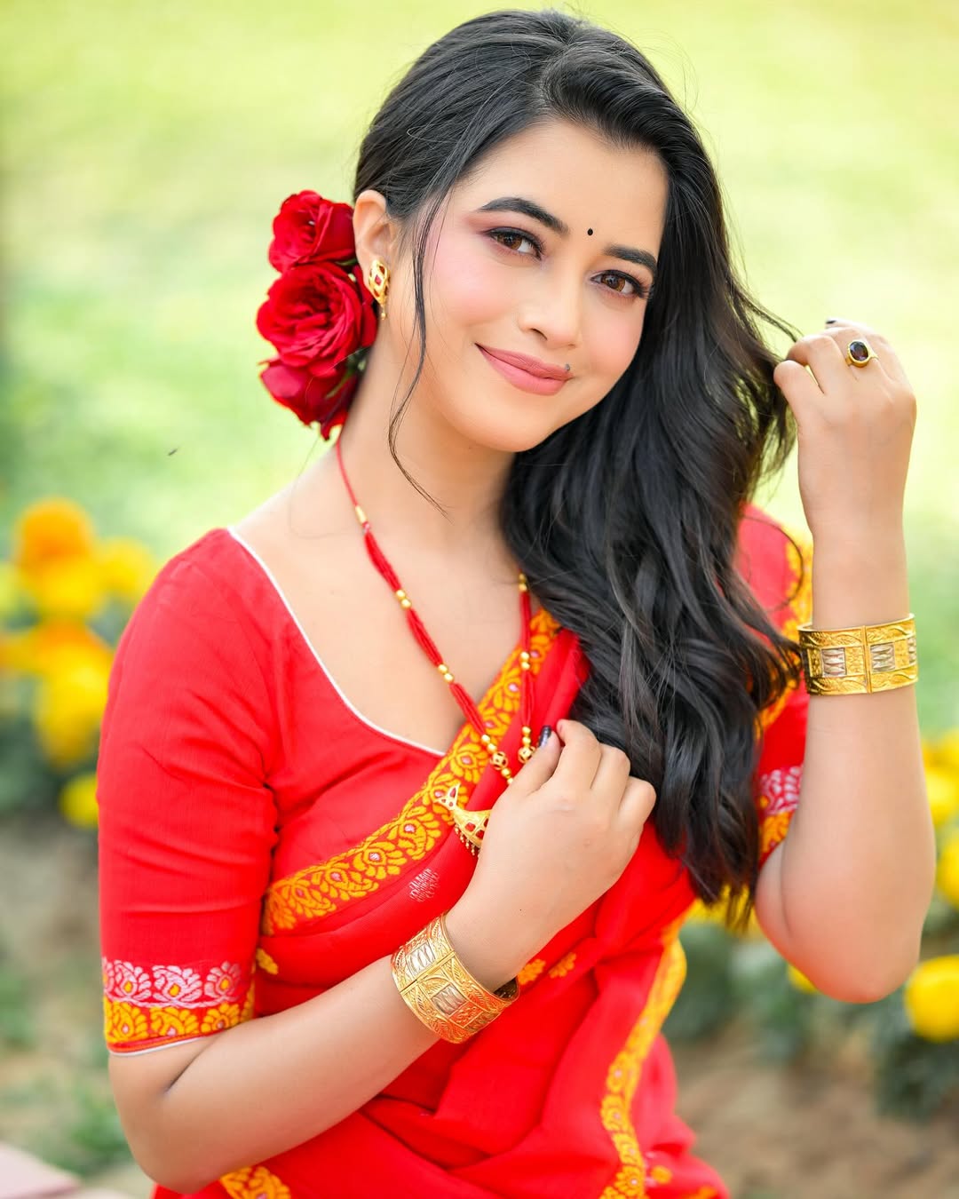 Assamese Mekhela Chador Set – Art Silk, Traditional Woven Design, Mixpaat Jura