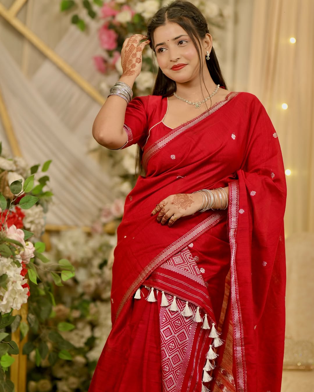 Mix Poly Paat Jura Assamese Mekhela Chador Set